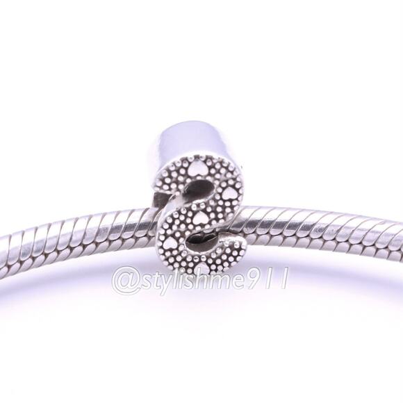 Authentic PANDORA Open Letter S Charm - 797473 - Picture 4 of 10